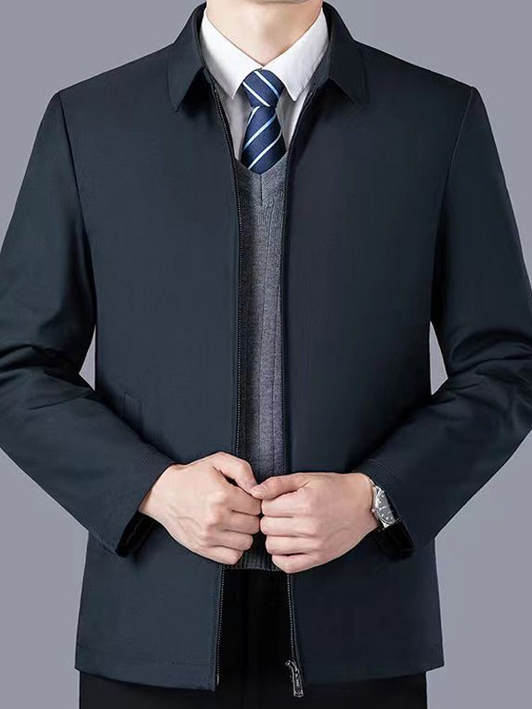 High-End Jacket Spring And Autum Dad Executive Jacket Business Casual Middle-Aged And Elderly Cadre Tops - Image 4